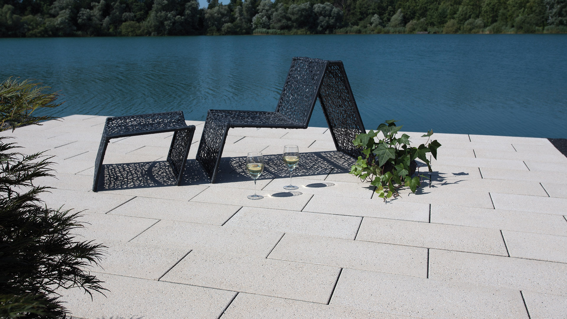 Slider Bild des Pflastersteins Vista in oysterbeige