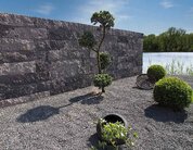 Ambientbild der Mauer Trento Mur Long dunkelgrau